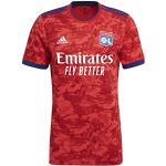 Maillots de football adidas Olympique rouges Olympique Lyonnais respirants Taille L pour homme 