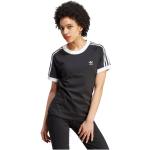 T-shirts adidas Originals noirs à manches courtes à manches courtes à col rond Taille XS classiques pour femme en promo 