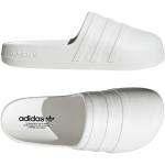 Tongs  adidas Originals blanches en caoutchouc respirantes Pointure 43 pour homme en promo 