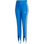 Pantalons classiques adidas Originals Blue bleus à rayures en polyester pour femme 