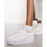 Baskets plateforme adidas Originals blanches en cuir à lacets Pointure 36 look casual pour femme 