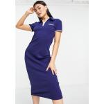 Robes moulantes adidas Originals bleu marine mi-longues pour femme en promo 