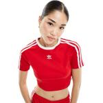 T-shirt courts adidas Originals rouges à manches courtes Taille M look casual pour femme 