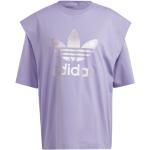 T-shirts col rond adidas Originals violets à manches courtes à col rond Taille M pour femme en promo 