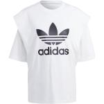 T-shirts adidas Originals blancs à manches courtes à manches courtes à col rond Taille M pour femme en promo 