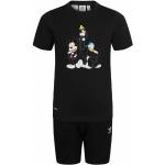 T-shirts adidas Originals noirs à rayures en coton enfant Mickey Mouse Club éco-responsable 