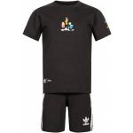T-shirts à col rond adidas Originals noirs à rayures en coton Mickey Mouse Club classiques pour bébé de la boutique en ligne Sport-outlet.fr 