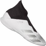 Chaussures de foot en salle adidas Predator 20.3 blanches à rayures en caoutchouc Pointure 28 