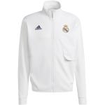 Vestes blanches Real Madrid respirantes à manches longues à col montant 