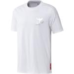 T-shirts col rond adidas blancs Real Madrid à manches courtes à col rond Taille M en promo 