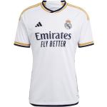 Tops en crochet blancs en polyester Real Madrid respirants à manches courtes à col rond Taille XL 