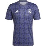 Tops en crochet bleus en polyester Real Madrid respirants à manches courtes à col rond Taille L 
