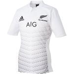Maillots de rugby adidas All Blacks blancs en polyester All Blacks Taille M pour homme 