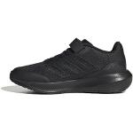 adidas RunFalcon 3.0 Elastic Lace Top Strap Shoes Running, Core Black/Core Black/Core Black, 28 EU