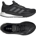 Chaussures de running d'automne adidas Solar noires en caoutchouc respirantes Pointure 36,5 pour femme en promo 