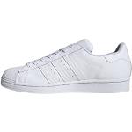 Baskets adidas Superstar blanches en cuir Pointure 53,5 look fashion pour homme en promo 