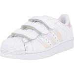 Baskets semi-montantes adidas Superstar blanches en caoutchouc à scratchs Pointure 35 look casual pour enfant 