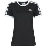 T-shirts adidas 3 Stripes noirs éco-responsable Taille XS pour femme 