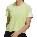T-shirts col rond adidas 3 Stripes verts à manches courtes à col rond Taille XS look fashion pour femme 