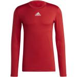 Sweats à col rond adidas Techfit rouges en polyester respirants à manches longues à col rond Taille XL pour homme en promo 