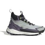 Chaussures de randonnée adidas Terrex Free Hiker vertes en fil filet en gore tex légères à lacets pour femme en promo 