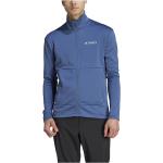 Sweats zippés adidas Terrex bleus en polyester respirants éco-responsable Taille L pour homme 