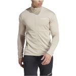 Sweats zippés adidas Terrex beiges en polyester respirants éco-responsable Taille S pour homme 