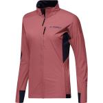 Vestes de ski adidas Terrex roses en polyester coupe-vents col montant Taille M pour femme 