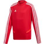 T-shirts adidas Tiro rouges en polyester à manches longues respirants à manches longues Taille S look fashion pour homme en promo 