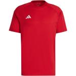T-shirts adidas Tiro 23 rouges à manches courtes respirants à manches courtes à col rond Taille XXL pour homme en promo 