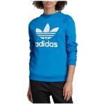 Adidas trefoil crewneck sweatshirt ed7582 femme sweat shirts bleu