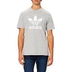 adidas Trefoil T-Shirt Mens, Medium Grey Heather/White, M