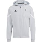 Vestes zippées adidas Juventus grises en fil filet Juventus de Turin à capuche Taille XXL look sportif 