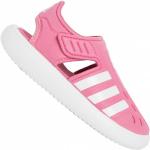 Sandales adidas roses à rayures en caoutchouc à scratchs Pointure 25 classiques pour fille 