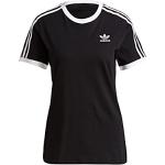 T-shirts adidas 3 Stripes noirs en jersey Taille XS look sportif pour femme en promo 
