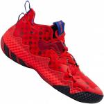 Chaussures de basketball  adidas Harden rouges all over en fil filet respirantes Pointure 41,5 pour homme 
