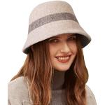 Chapeaux en feutre beiges en feutre Tailles uniques look fashion pour femme 