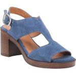 Sandales Adige bleues en cuir en cuir Pointure 41 avec un talon entre 5 et 7cm pour femme en promo 