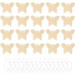 Meubles en bois en bois à motif papillons 