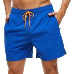 Shorts de bain bleus Taille XXL look fashion pour homme en promo 