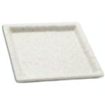 Assiettes carrées blanches en fibre synthétique en lot de 24 diamètre 14 cm 
