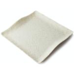 Assiettes carrées blanches en fibre synthétique en lot de 6 diamètre 28 cm 