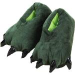 Chaussons peluche verts à motif animaux Pointure 47 look fashion pour femme 