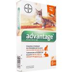 Advantage, traitement anti puces pour chat Advantage 40 - 6 pipettes de 0.4 ml