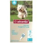 Advantix traitement anti tiques, anti puces, anti moustiques Advantix | Conditionnement : 4 pipettes de 1 ml | Type de chien : Advantix