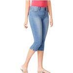 Pantacourts bleues claires stretch Taille 4 XL plus size look casual pour femme 