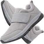 Chaussures de marche grises en caoutchouc anti choc pour pieds larges Pointure 41 look fashion pour homme 
