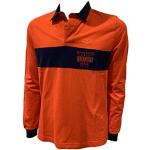 T-shirts Aeronautica Militare orange à logo en coton à manches longues à manches longues Taille L look militaire pour homme 