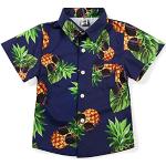 Chemises hawaiennes bleues à motif ananas look fashion pour garçon en promo de la boutique en ligne Amazon.fr 