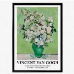 Affiche De L'exposition Van Gogh, Vincent Gogh Roses Nature Morte, Fleurs, Impressionnisme, Impression Musée, Décoration Intérieure, Art Mural